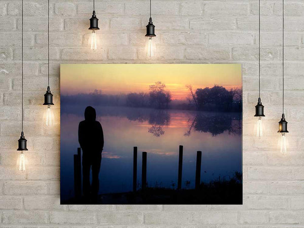 Sunrise Photography, Foggy Morning, Silhouette, Nature Photography, Lake Reflection, Fine Art Photograph, Inspirational Photo, Misty Lake Lost Kat Photography