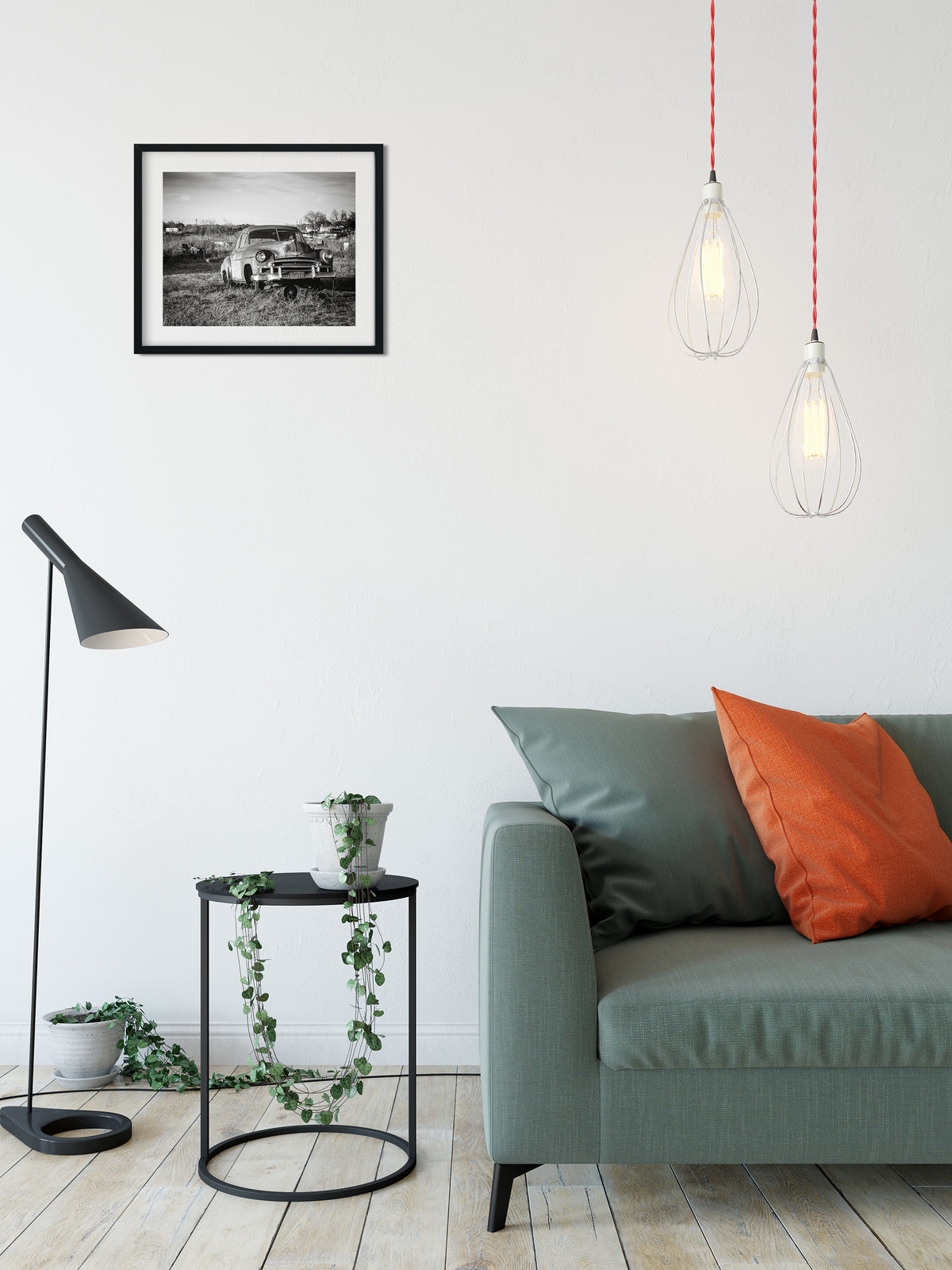 Vintage Car Photo Print Black and White Wall Art Texas -