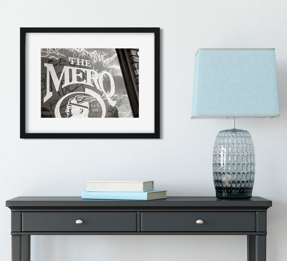 The Mercury Cafe Black and White Photo Print Spokane