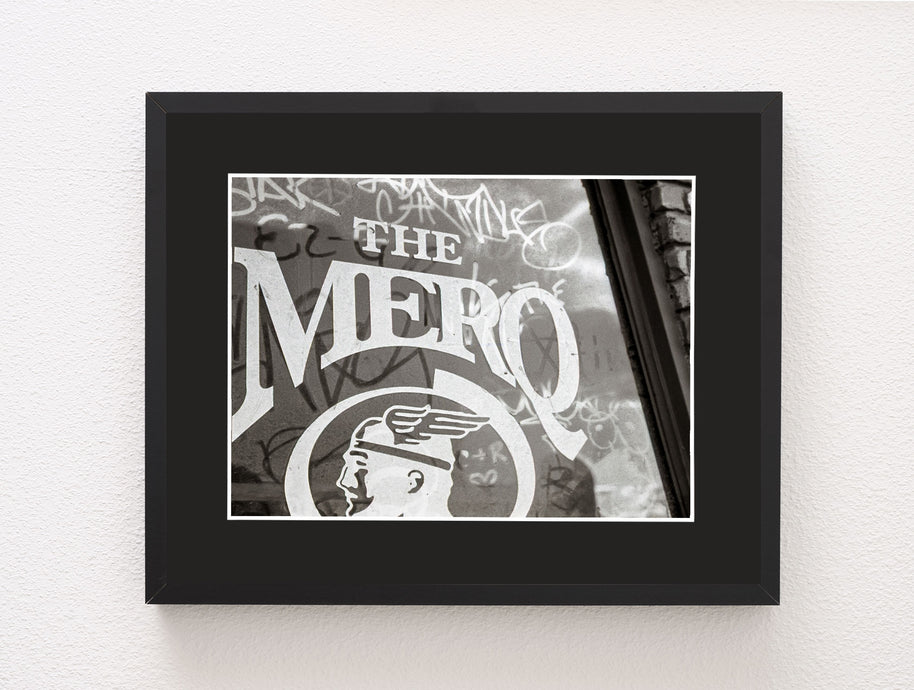 The Mercury Cafe Black and White Photo Print Spokane