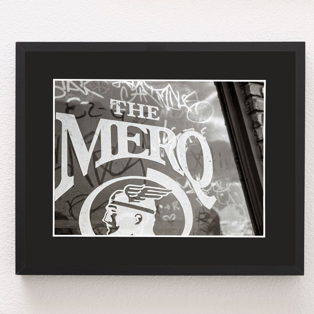 The Mercury Cafe Black and White Photo Print Spokane
