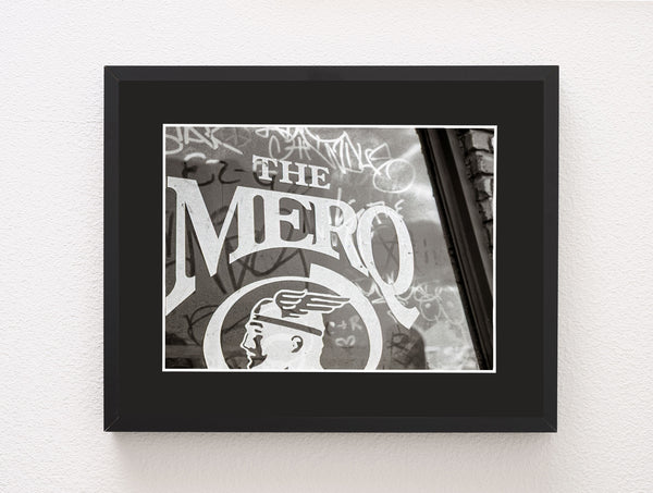 The Mercury Café Black and White Photo Print Spokane
