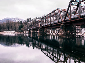 Train Bridge Reflected Railroad Trestle Photography