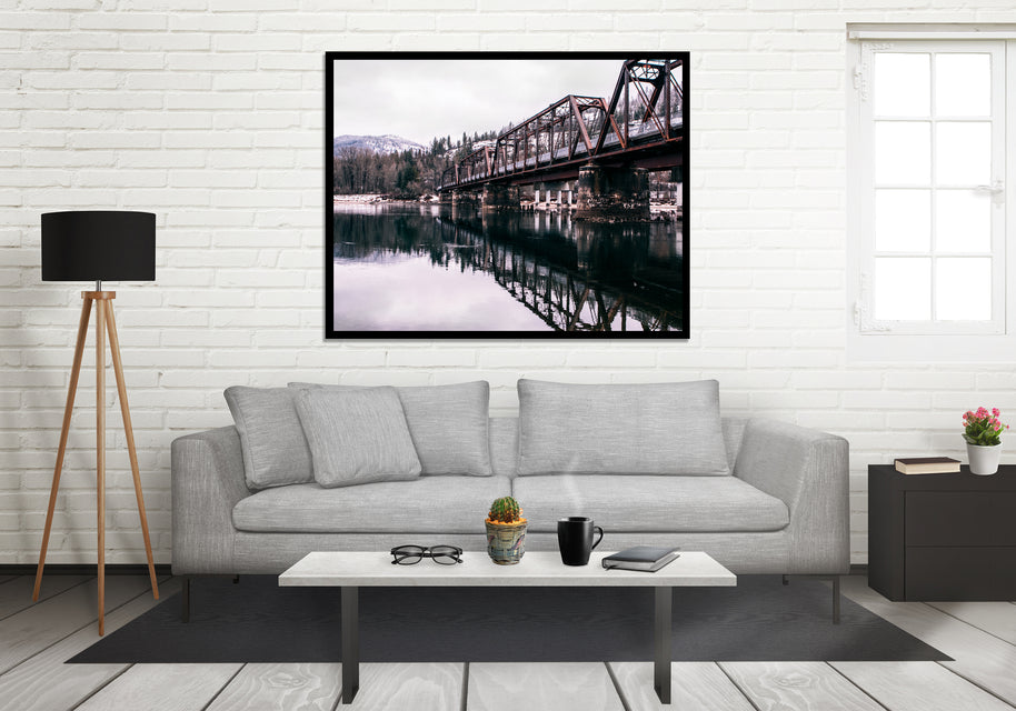 Train Bridge Reflected Railroad Trestle Photography