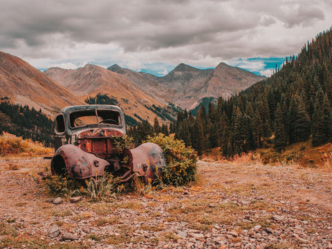 Colorado Abandoned Truck Photo Print Silverton Mountains -