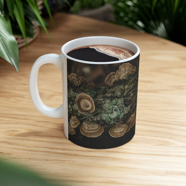 Turkey Tail Mushroom Coffee Mug Woodland Theme - Mugs