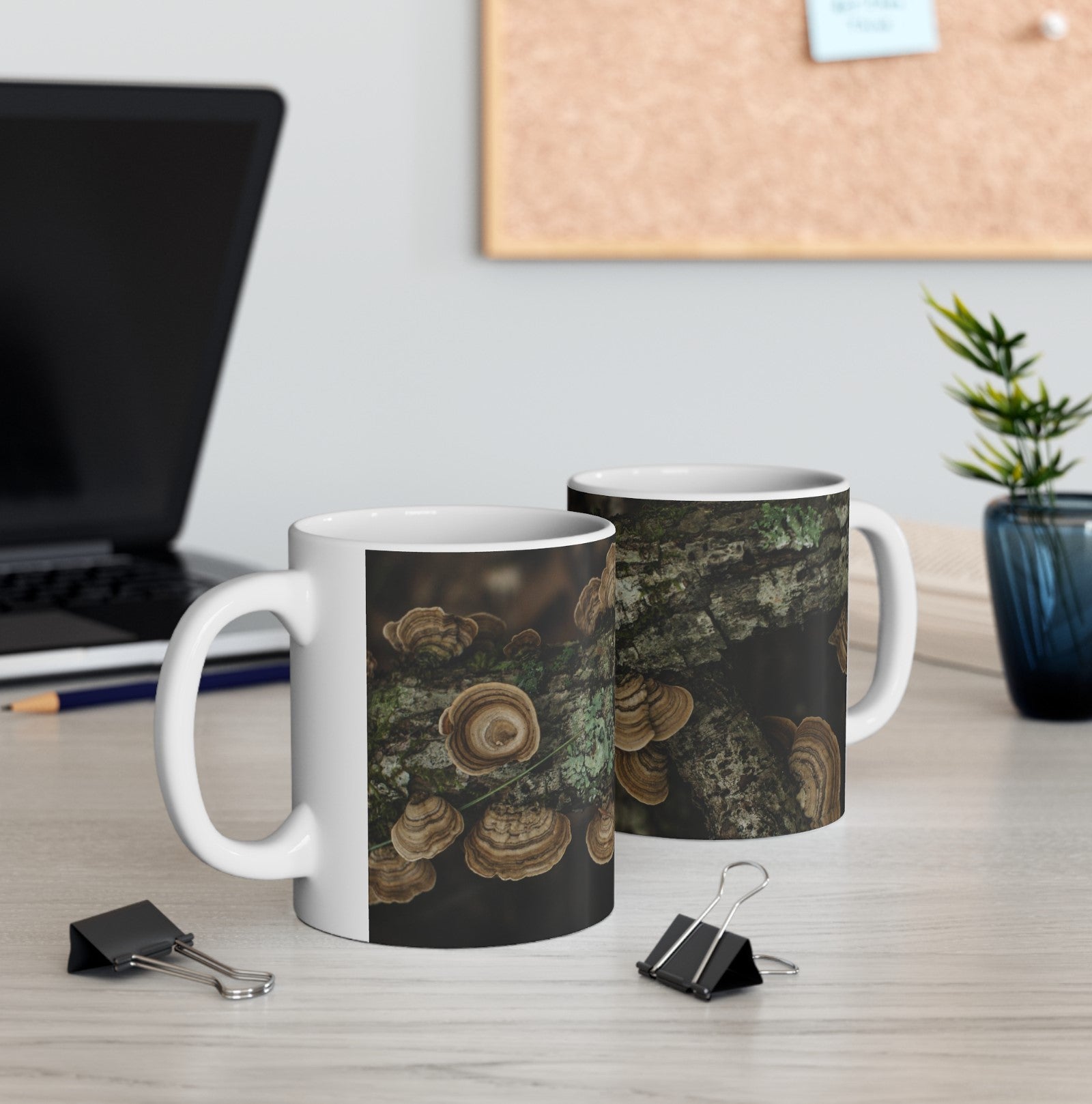 Turkey Tail Mushroom Coffee Mug Woodland Theme - Mugs