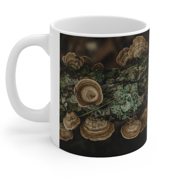 Turkey Tail Mushroom Coffee Mug Woodland Theme - Mugs