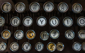 Vintage Typewriter Keys Modern Wall Art Print - Photography