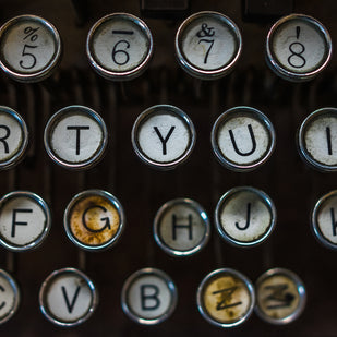 Vintage Typewriter Keys Modern Wall Art Print - Photography