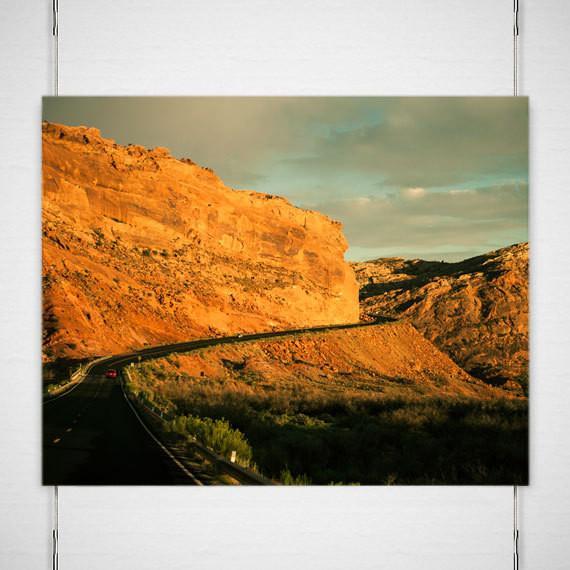 Utah Photography, Road Photography, Southwest Art, Red Canyon, Utah Decor, Large Landscape Print, Utah Art, Office Decor, Red Wall Art Lost Kat Photography
