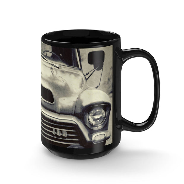 Vintage Truck Coffee Mug - 15oz Black Ceramic Lost in Nature