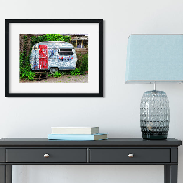 Vintage Caravan Fairy Village Wales Art Print - Photography