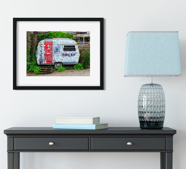 Vintage Caravan Fairy Village Wales Art Print - Photography