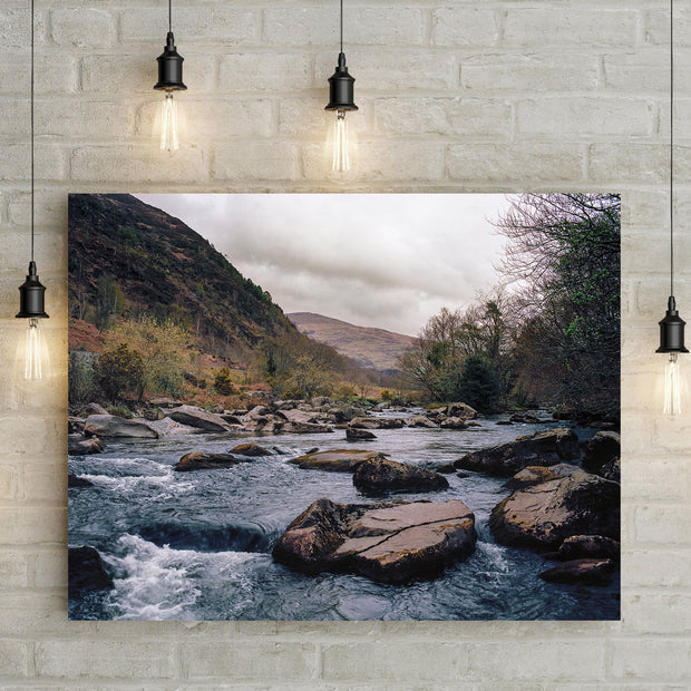 Rocky Blue River in Snowdonia Wales - Photo Print -