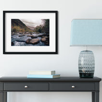Rocky Blue River in Snowdonia Wales - Photo Print -