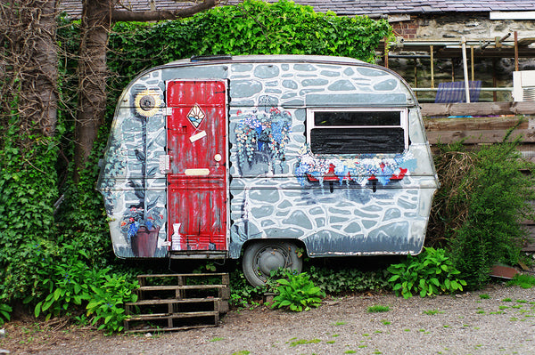 Vintage Caravan Fairy Village Wales Art Print - Photography