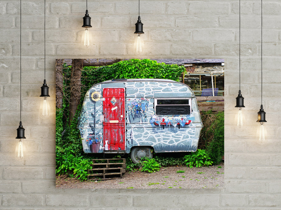 Vintage Caravan Fairy Village Wales Art Print - Photography