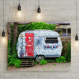 Vintage Caravan Fairy Village Wales Art Print - Photography