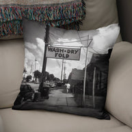 Wash Dry Fold New Orleans Throw Pillow Cover Lost in Nature