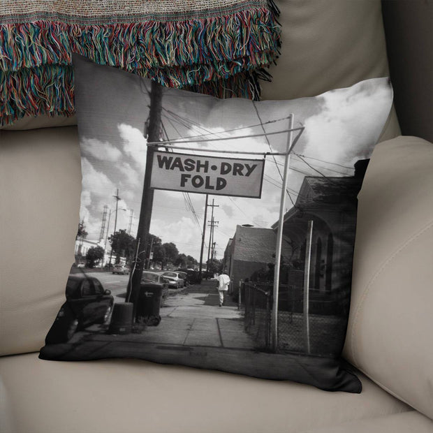 Wash Dry Fold New Orleans Throw Pillow Cover Lost in Nature