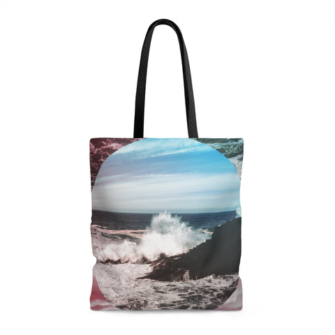 Waves Crash Premium Tote Bag 18x18 in Printify