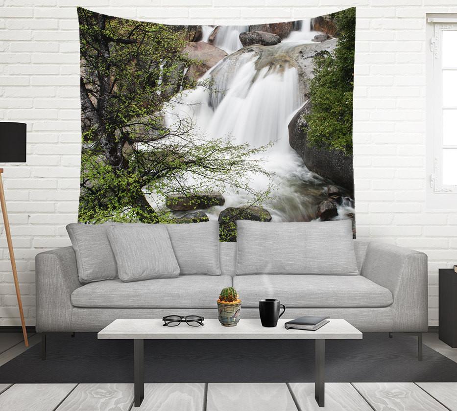 Wedding Veil Waterfall, Forest Wall Tapestry Lost In Nature