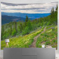 Mountain Trail Pacific Northwest Microfiber Wall Tapestry