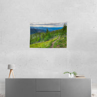 Mountain Trail Pacific Northwest Microfiber Wall Tapestry
