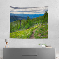 Mountain Trail Pacific Northwest Microfiber Wall Tapestry