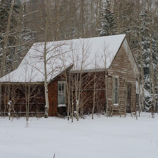 Winter Homestead Cabin Rustic Colorado Photo Print -