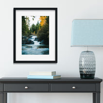 Autumn Waterfall in the Cascade Mountains Photo Print -