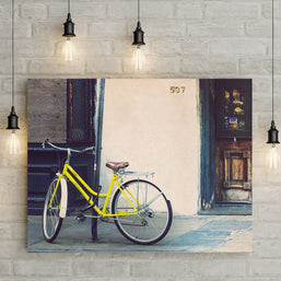 Yellow Schwinn Photo Print French Quarter New Orleans