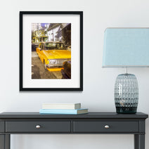 Vintage Yellow Car Wall Art Buenos Aires Street Photography