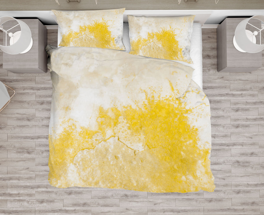 Bettwäsche-Set aus Baumwolle mit Yellowstone-Geysir-Textur