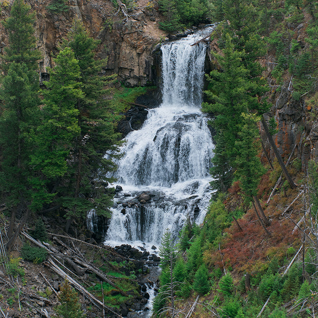 Waterfalls Art Print Set Yellowstone Oregon Nature