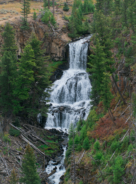 Waterfalls Art Print Set Yellowstone Oregon Nature