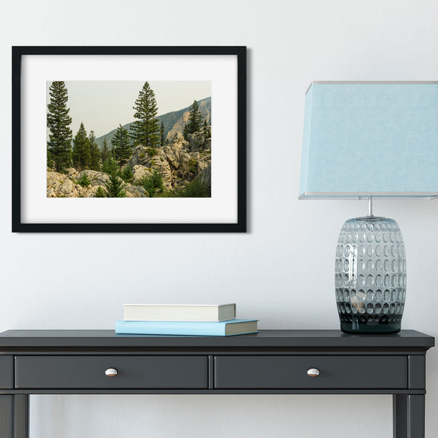Yellowstone Photo Print Rocky Mountainside Nature
