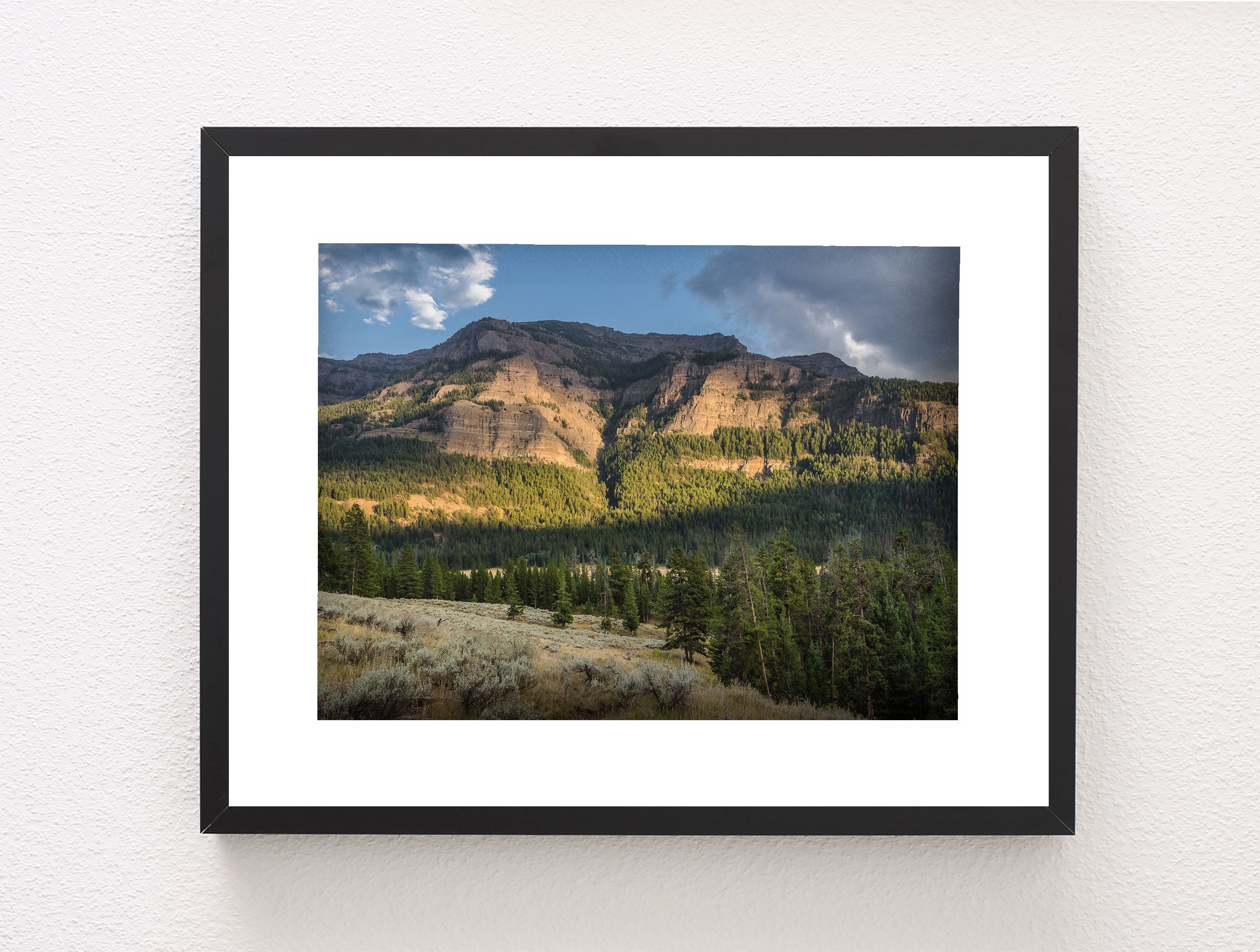 Mountain at Dusk Photo Print Yellowstone Landscape