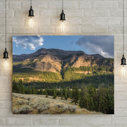 Mountain at Dusk Photo Print Yellowstone Landscape