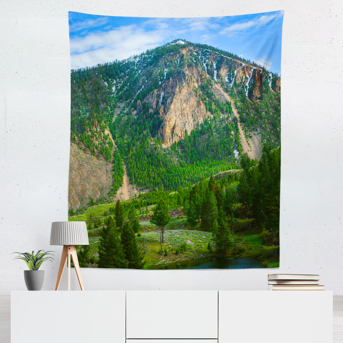 Such Great Heights, Mountain Microfiber Wall Tapestry