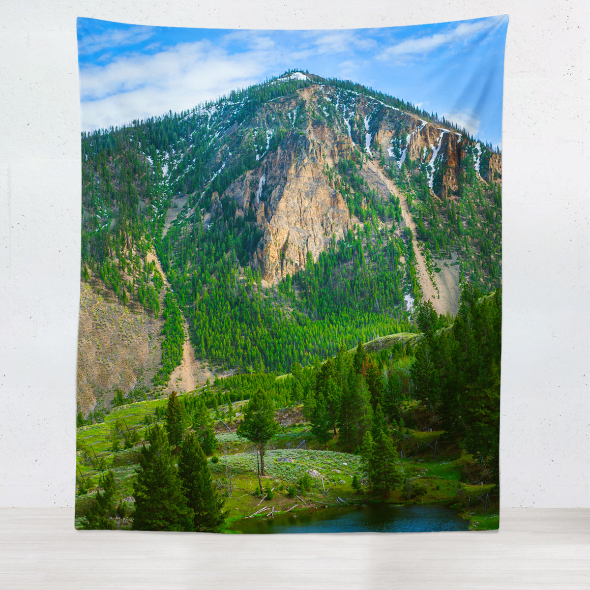Such Great Heights, Mountain Microfiber Wall Tapestry