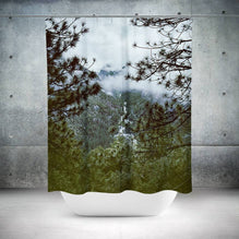 Yosemite Foggy Forest View Shower Curtain 71x74 inches - in