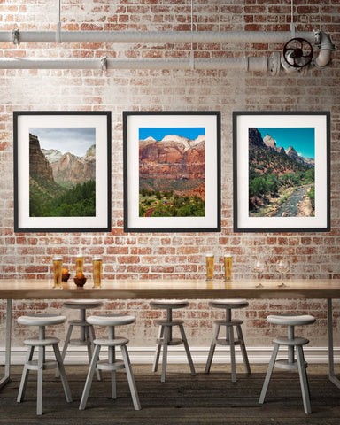 Zion National Park, Set of Three Prints Lost Kat Photography